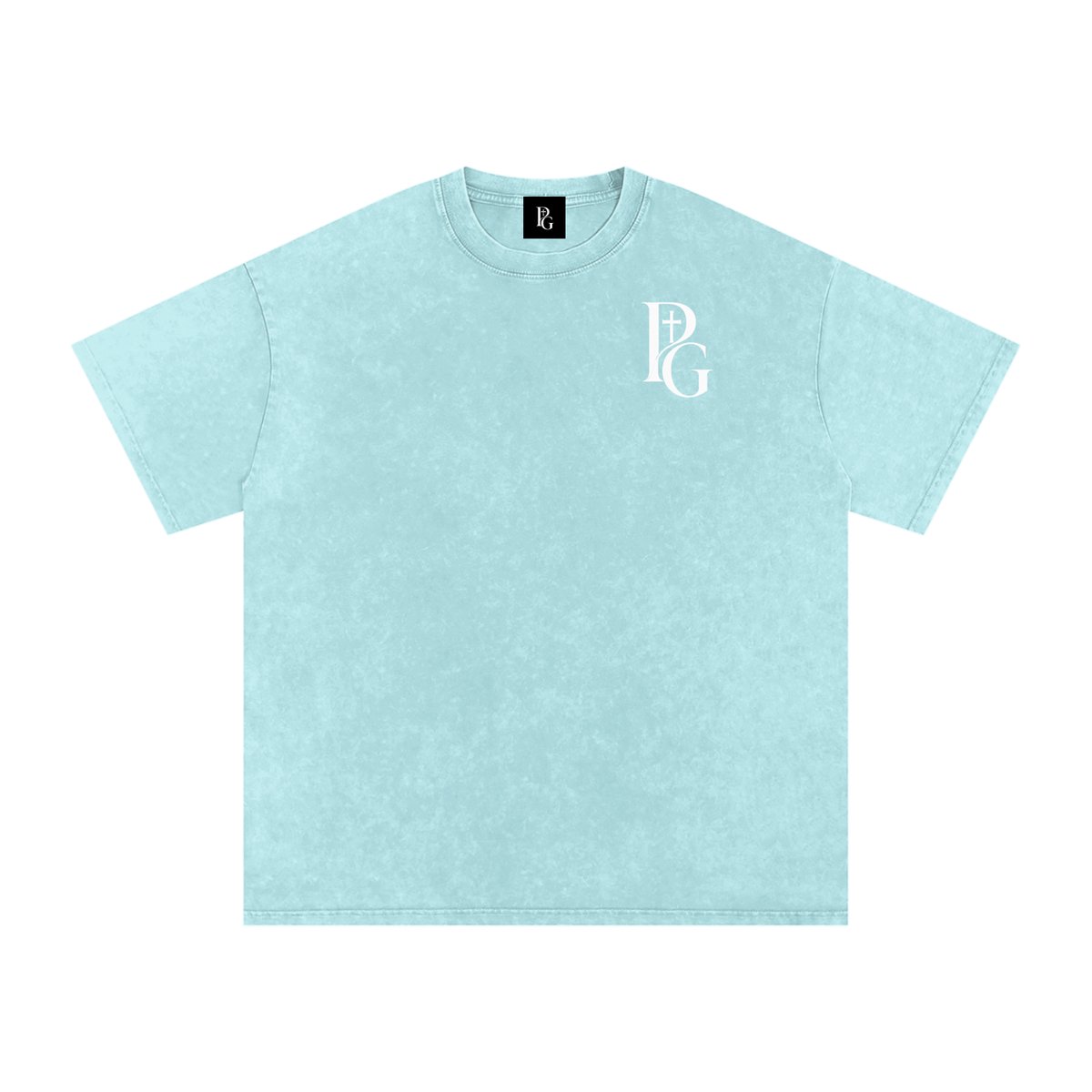 Snow Washed Oversized Cotton T-Shirt: Strength Through Christ