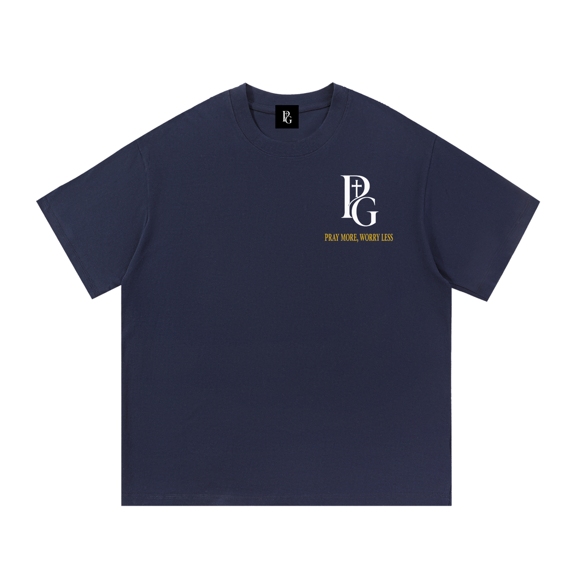 Essential Cotton T-Shirt: Pray More, Worry Less