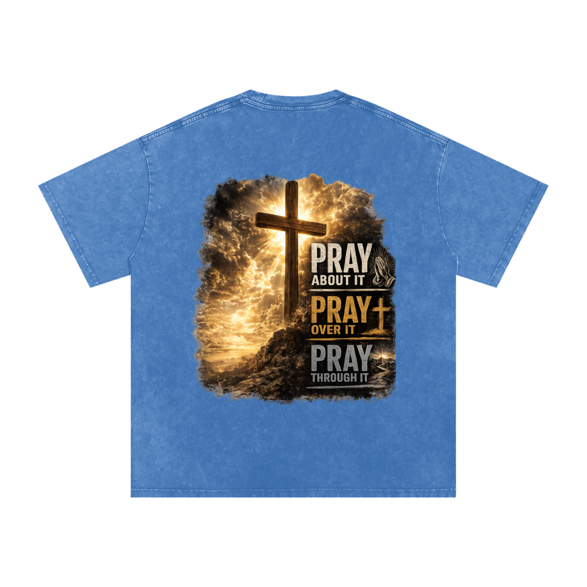 Snow Washed Oversized Cotton T-Shirt: PAPOPT