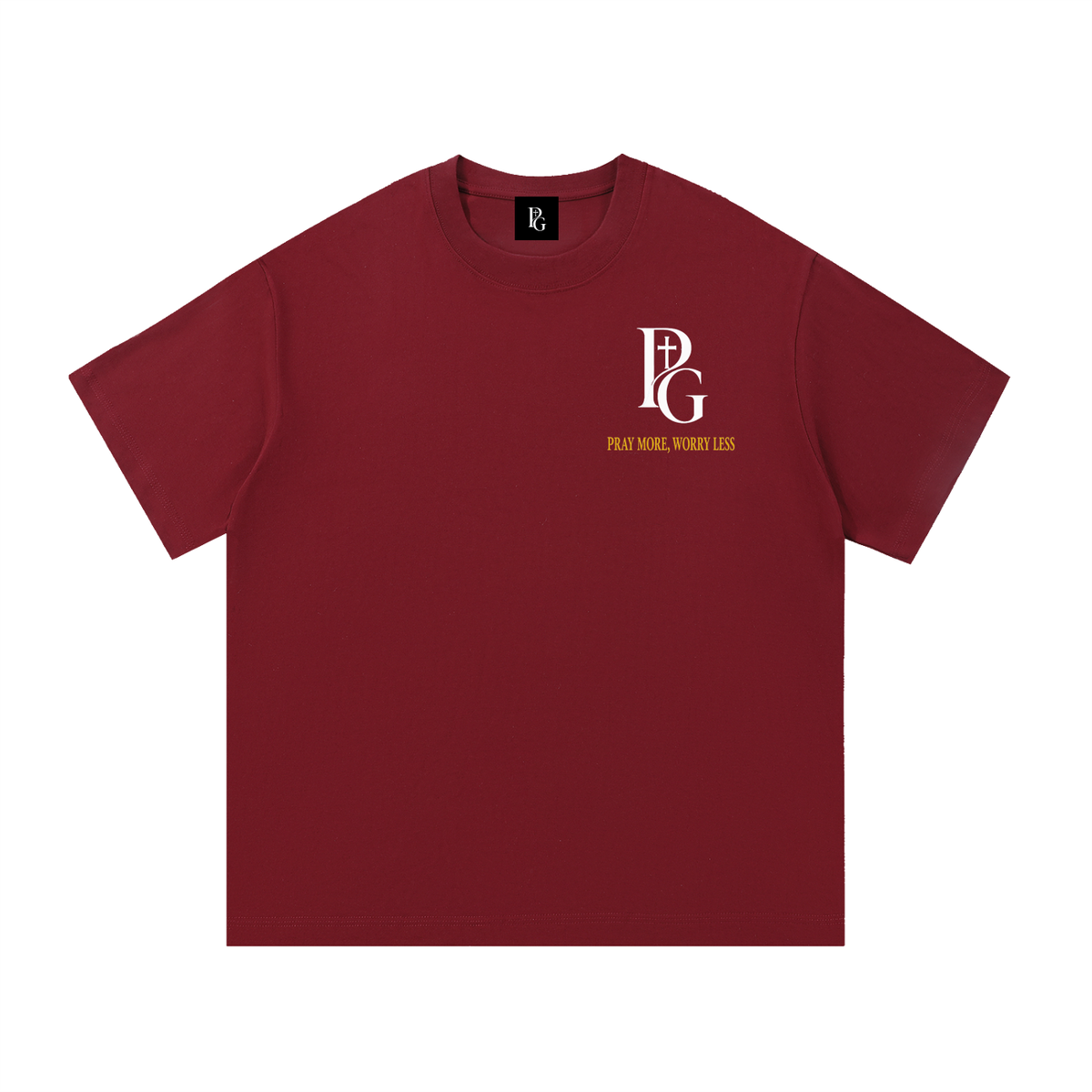 Essential Cotton T-Shirt: Pray More, Worry Less