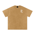 Snow Washed Oversized Cotton T-Shirt: Praying Warrior