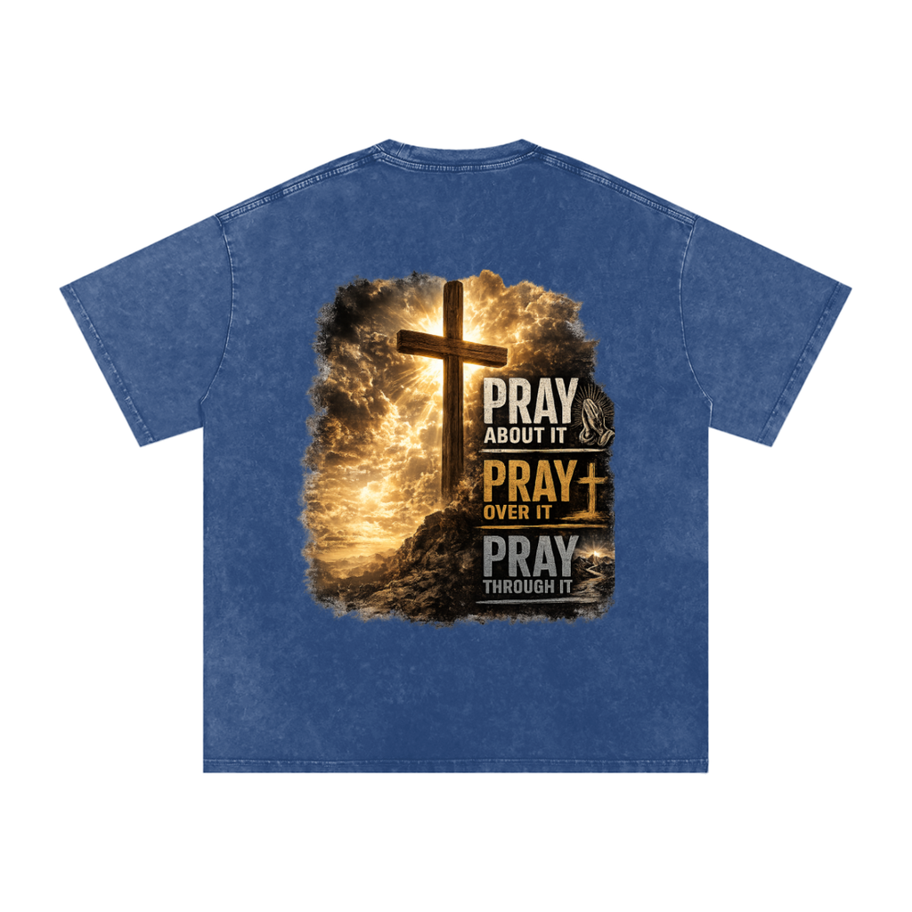 Snow Washed Oversized Cotton T-Shirt: PAPOPT