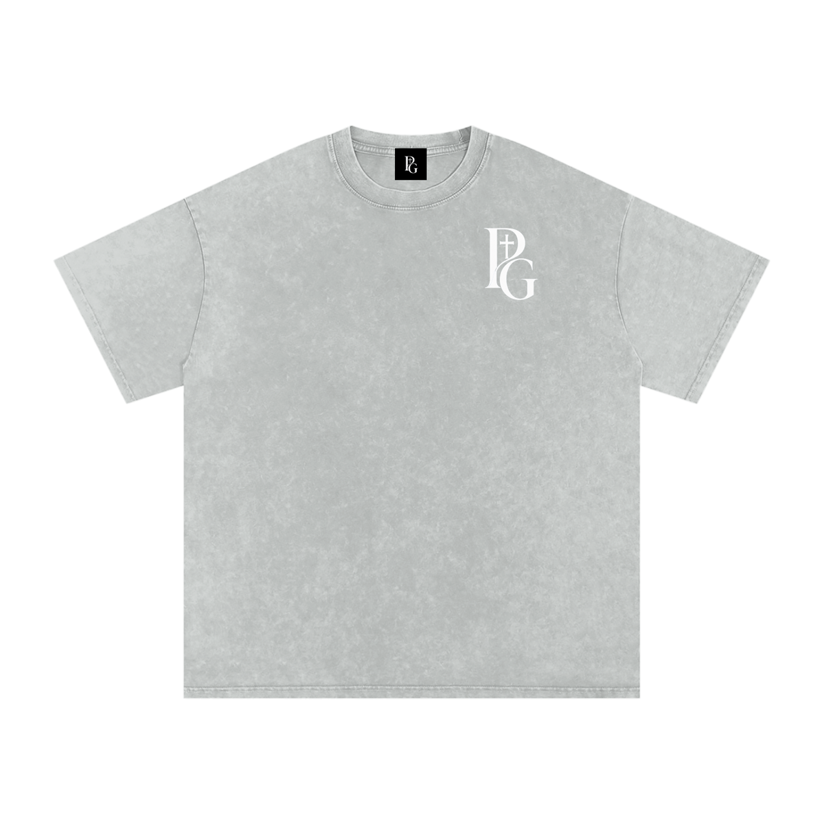 Snow Washed Oversized Cotton T-Shirt: Strength Through Christ