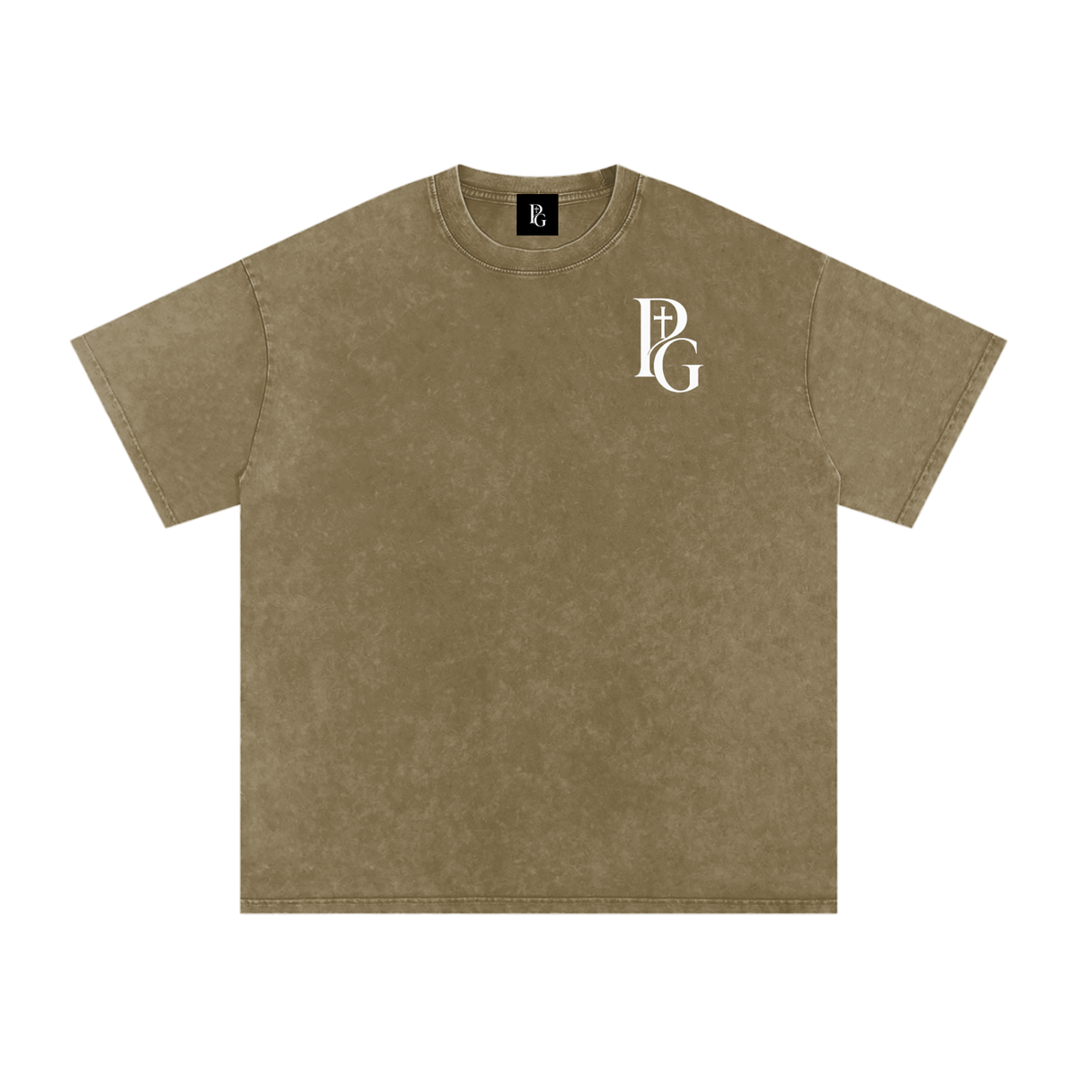 Snow Washed Oversized Cotton T-Shirt: Prayer Is My Strength