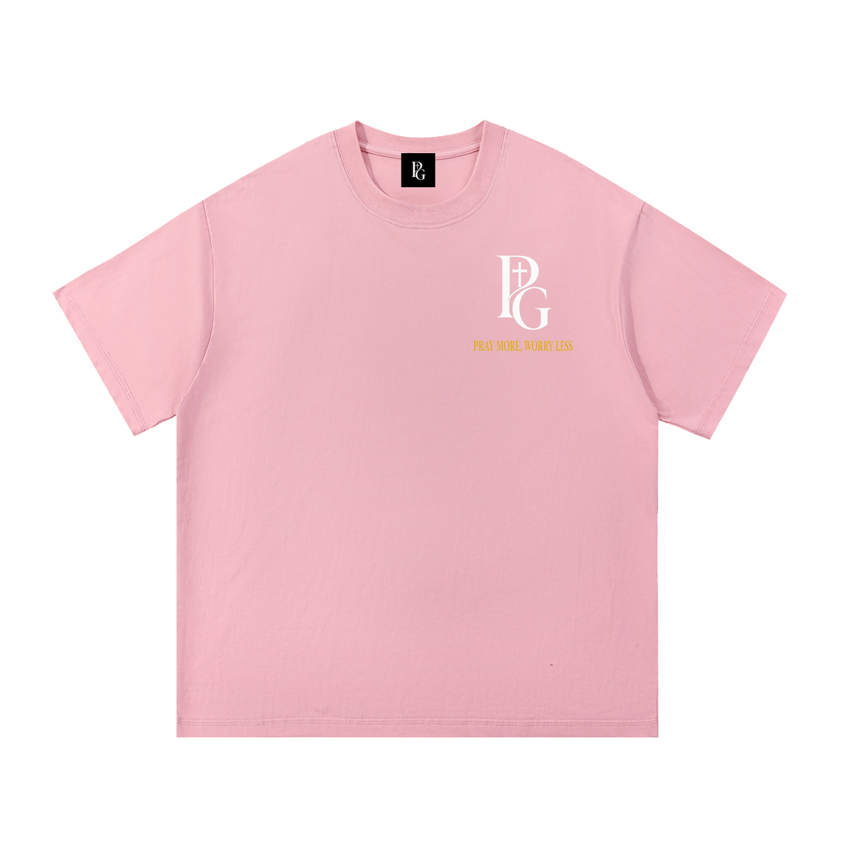 Essential Cotton T-Shirt: Pray More, Worry Less
