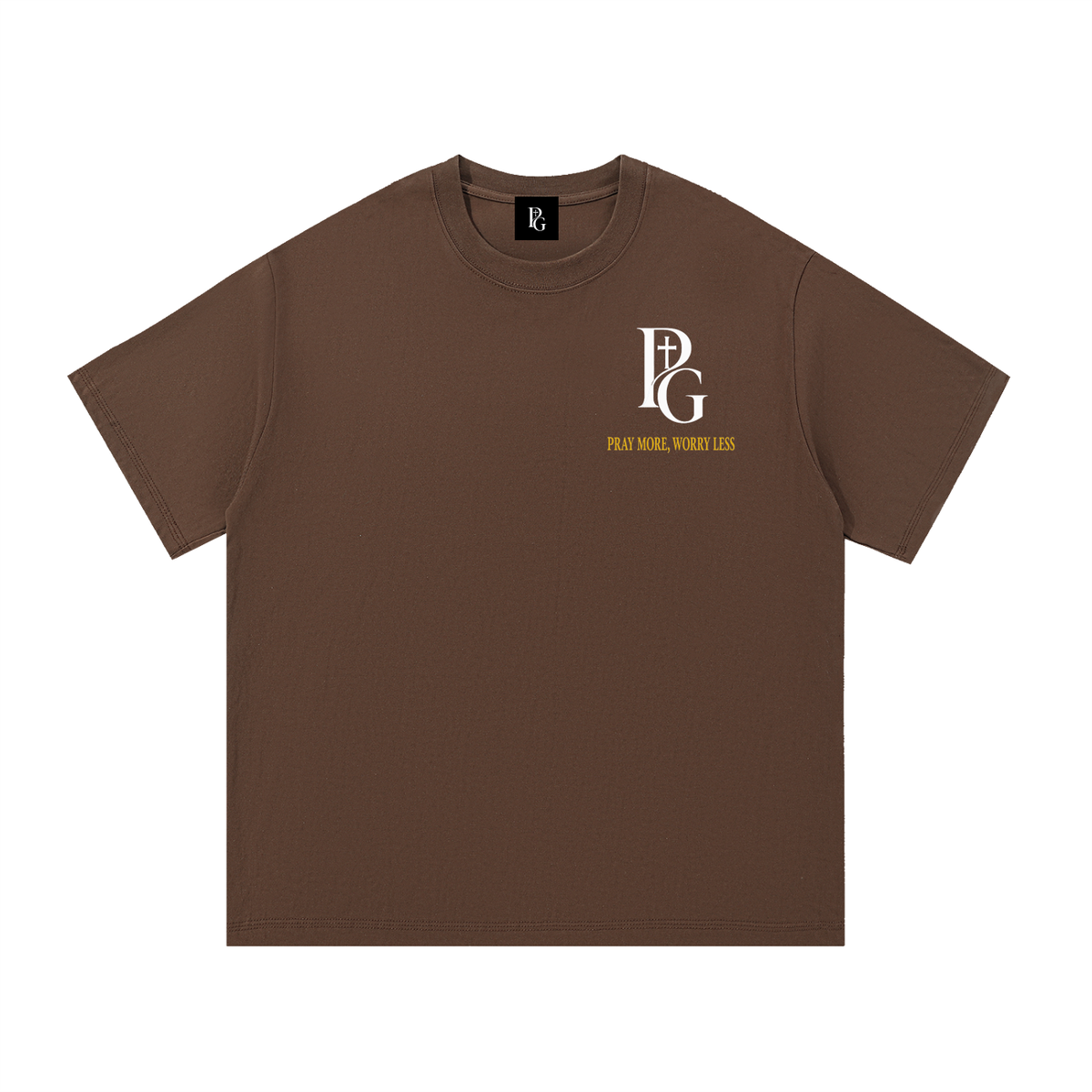 Essential Cotton T-Shirt: Pray More, Worry Less