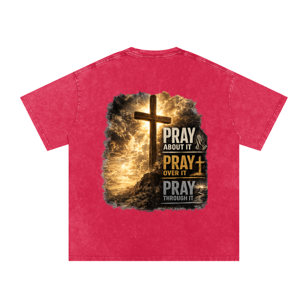 Snow Washed Oversized Cotton T-Shirt: PAPOPT