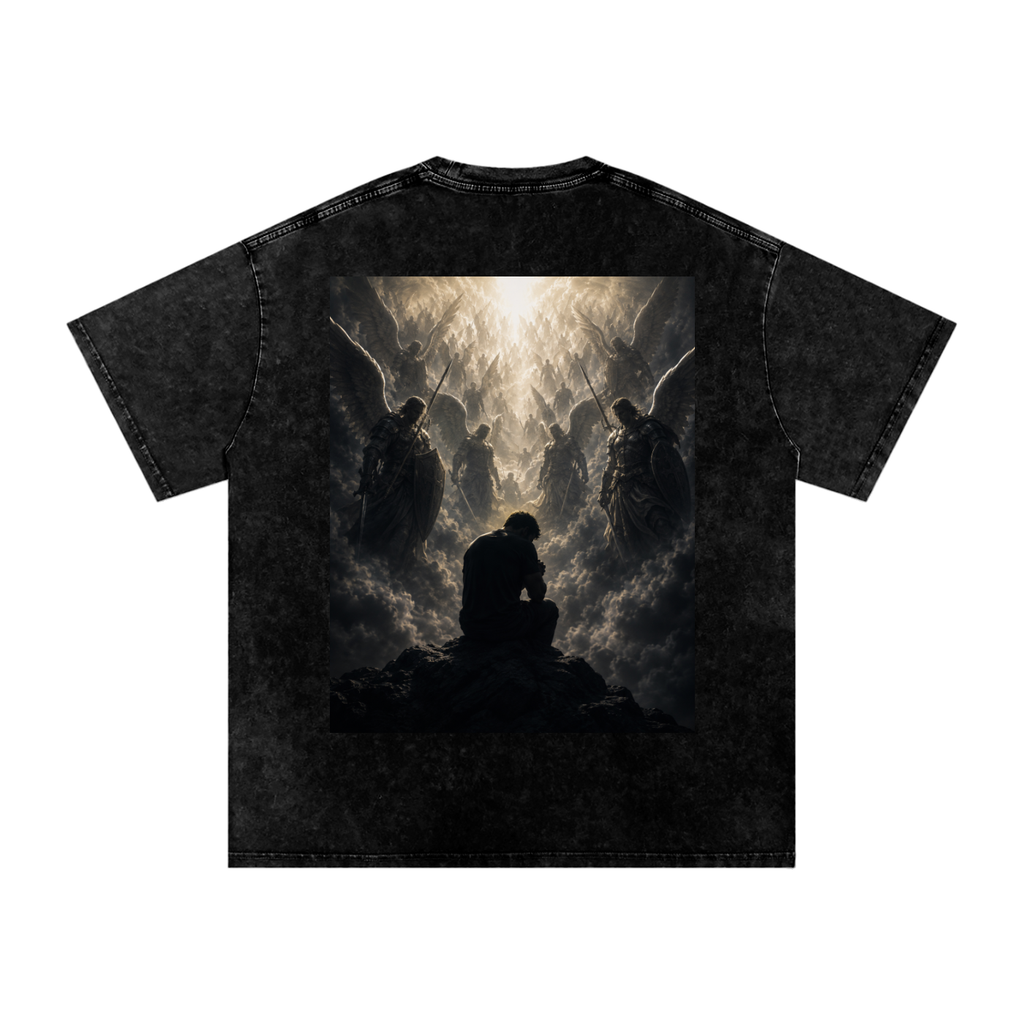 Snow Washed Oversized Cotton T-Shirt