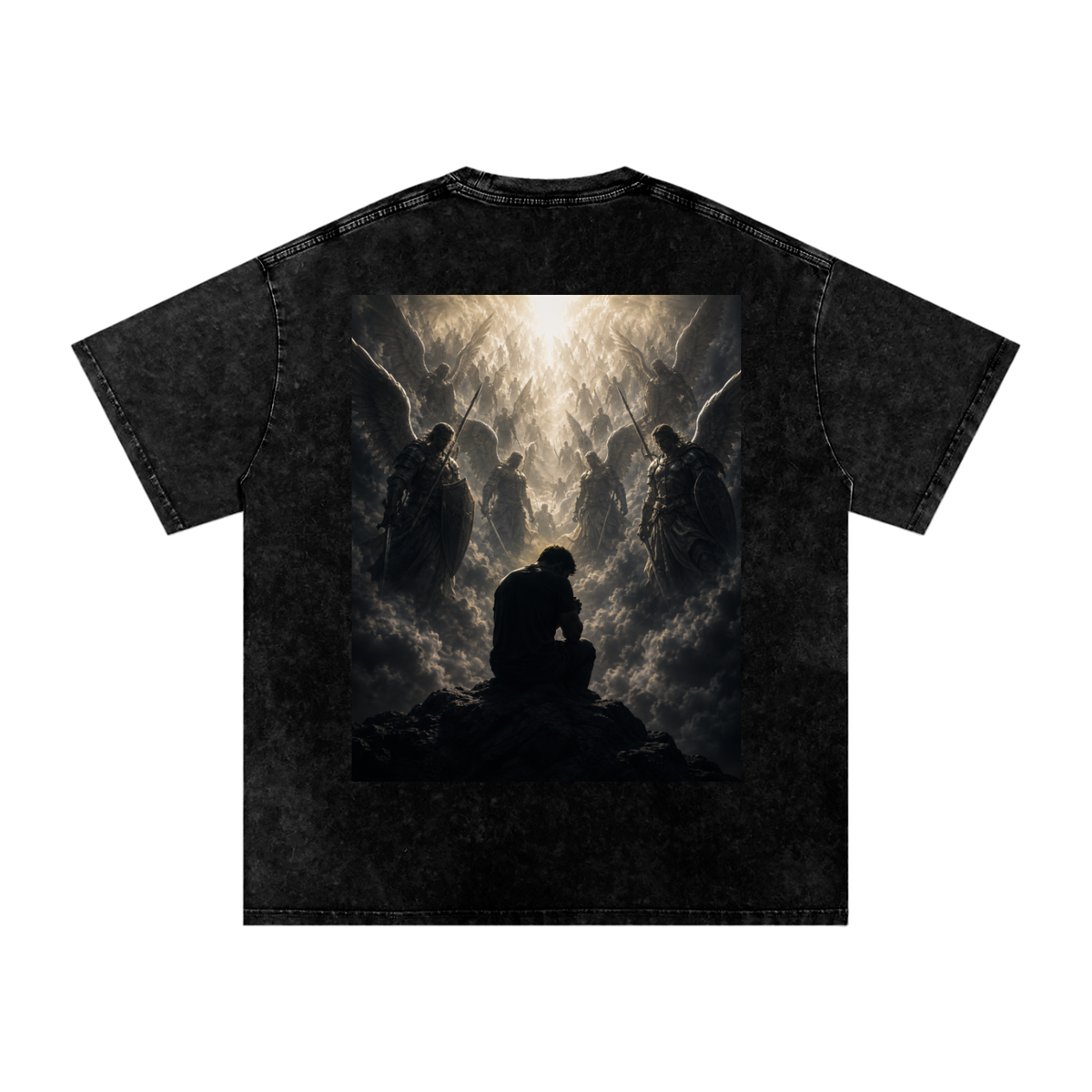 Snow Washed Oversized Cotton T-Shirt